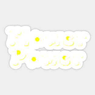 White and Yellow Floral Pattern Sticker